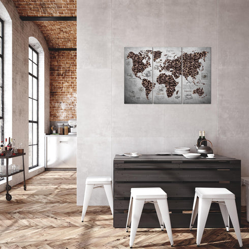Wandbilder Wohnzimmer XXL Küche Kaffee Moderne Bilder Weltkarte